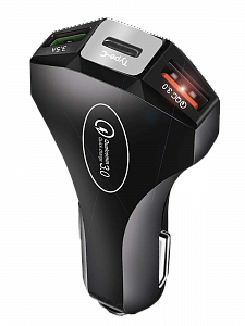 TDS TS-CAU34 Черный ЗУ авто USB (QC3.0,3500mA)